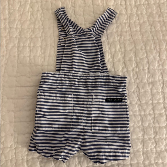 Jacadi Baby Stripe Short Overalls Size: 3-6 months in excellent condition - Picture 2 of 4